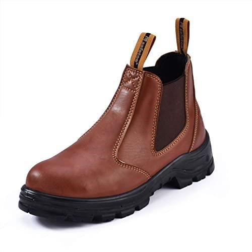 Safetoe Men’s Work Boots Steel Toe Chelsea Safety Boots