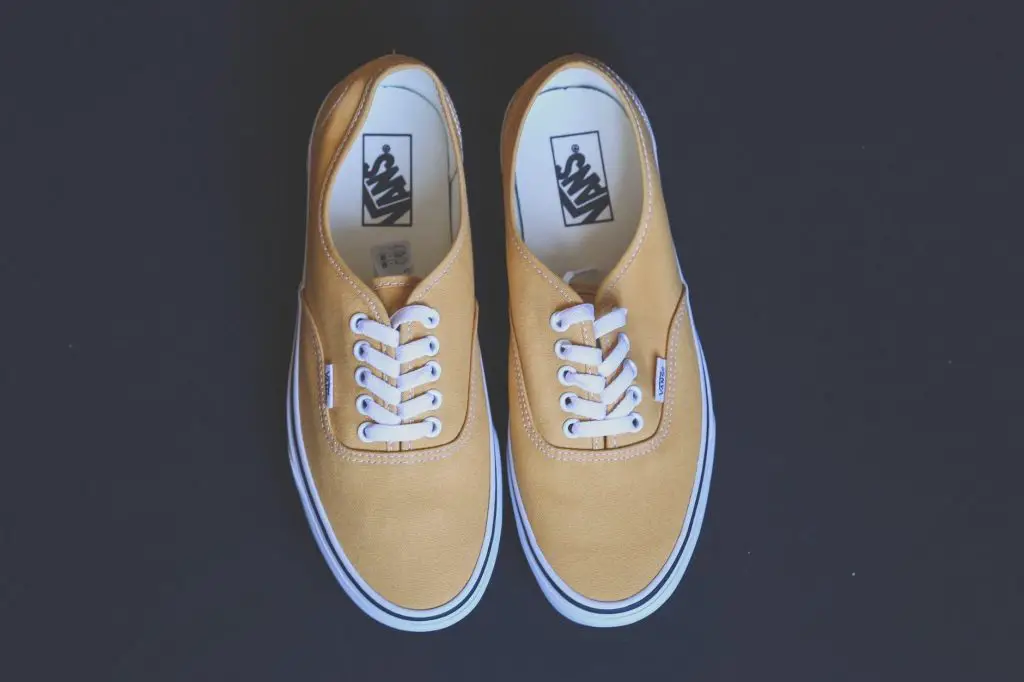 new pair of yellow vans shoes