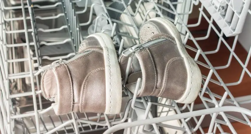 Shoes in dishwasher