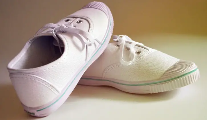 pair of white shoes